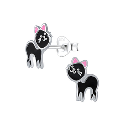 Silver Cat Stud Earrings - 1923 Silver Cat Stud Earrings - 1923