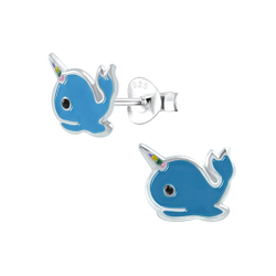 Silver Whale Corn Stud Earrings - 1967 Silver Whale Corn Stud Earrings - 1967