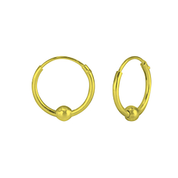 Silver Ball Hoop Earrings - 1912 Silver Ball Hoop Earrings - 1912