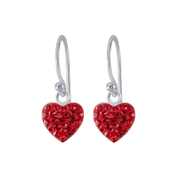 Silver Heart Earrings - Wholesale - 2152