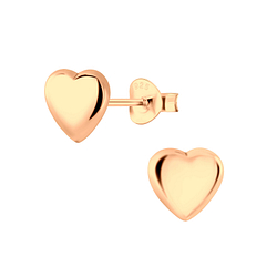 Silver Heart Stud Earrings - Wholesale - 2035 Silver Heart Stud Earrings - Wholesale - 2035