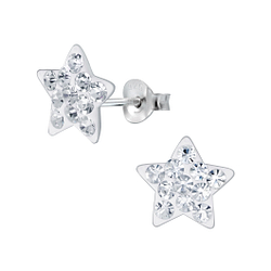 Silver Star Stud Earrings - 2028