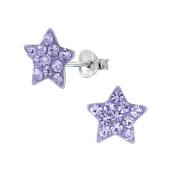 Silver Star Stud Earrings - 2028
