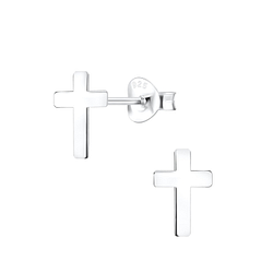 Silver Cross Stud Earrings - Wholesale - 2039 Silver Cross Stud Earrings - Wholesale - 2039