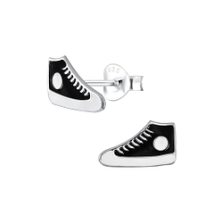 Silver Sneaker Stud Earrings - 2071 Silver Sneaker Stud Earrings - 2071