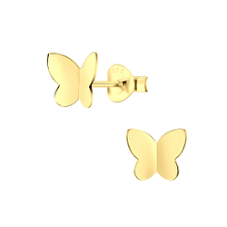 Silver Butterfly Stud Earrings - 2219 Silver Butterfly Stud Earrings - 2219