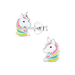 Silver Unicorn Stud Earrings - 2347 Silver Unicorn Stud Earrings - 2347