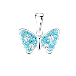 Silver Butterfly Pendant - 2198