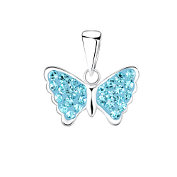 Silver Butterfly Pendant - 2196