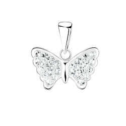 Silver Butterfly Pendant - 2196