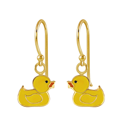 Silver Duck Earrings - 2714