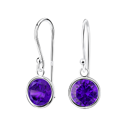 8mm Round Cubic Zirconia Silver Earrings - Wholesale - 1983 8mm Round Cubic Zirconia Silver Earrings - Wholesale - 1983