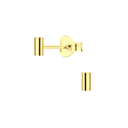 Silver Bar Stud Earrings - 2672