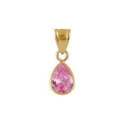 6x8mm Pear Cubic Zirconia Silver Pendant - 2455 6x8mm Pear Cubic Zirconia Silver Pendant - 2455