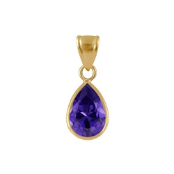 7x10mm Pear Cubic Zirconia Silver Pendant - 2458 7x10mm Pear Cubic Zirconia Silver Pendant - 2458