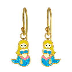 Silver Mermaid Earrings - 3010