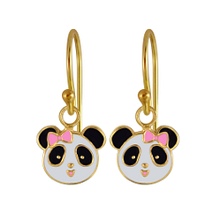 Silver Panda Earrings - 2979