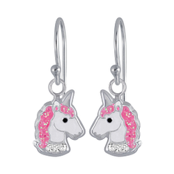 Silver Unicorn Earrings - 2945
