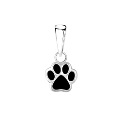 Silver Paw Print Pendant - 3824