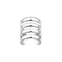 Silver Four Line Ear Cuff - 3226