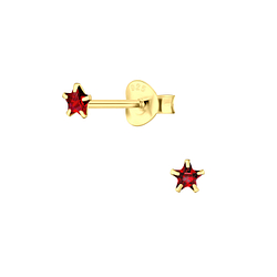 3mm Star Cubic Zirconia Silver Stud Earrings - Wholesale - 3194