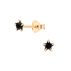 4mm Star Cubic Zirconia Silver Stud Earrings - Wholesale - 3197