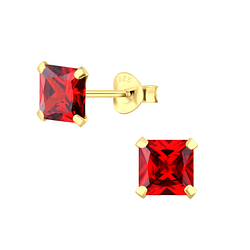 6mm Square Cubic Zirconia Silver Stud Earrings - Wholesale - 3159 6mm Square Cubic Zirconia Silver Stud Earrings - Wholesale - 3159