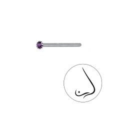 1.5mm Round Crystal Silver Nose Stud - Wholesale - 3308 1.5mm Round Crystal Silver Nose Stud - Wholesale - 3308