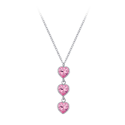 Silver Heart Cubic Zirconia Necklace - Wholesale - 3424 Silver Heart Cubic Zirconia Necklace - Wholesale - 3424
