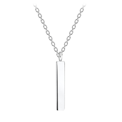Silver Bar Necklace - 3552