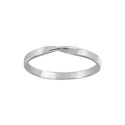 Silver Twisted Ring - 3444