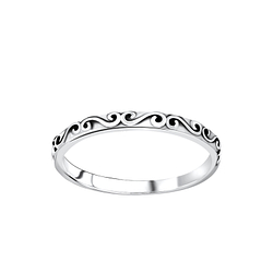 Silver Patterned Ring - 3653 Silver Patterned Ring - 3653