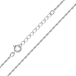 135cm Silver Singapore Chain With Extension - 10116