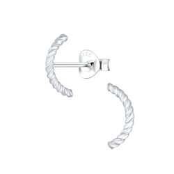 Silver Wire Stud Earrings - 4113 Silver Wire Stud Earrings - 4113