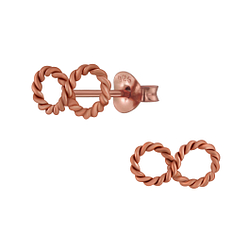 Silver Infinity Stud Earrings - 3941 Silver Infinity Stud Earrings - 3941