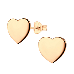 Silver Heart Stud Earrings - 3947 Silver Heart Stud Earrings - 3947