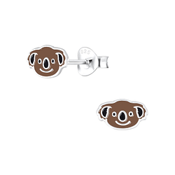 Silver Koala Stud Earrings - 4211