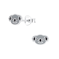 Silver Koala Stud Earrings - 4212