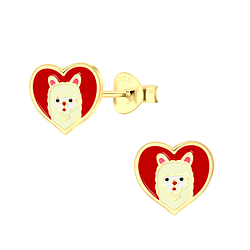 Silver Llama Stud Earrings - 3914