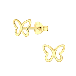 Silver Butterfly Stud Earrings - 4048 Silver Butterfly Stud Earrings - 4048