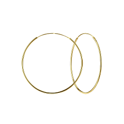 50mm Silver Hoop Earrings - 3696