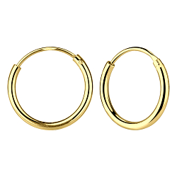 18mm Silver Thick Hoop Earrings - 3691