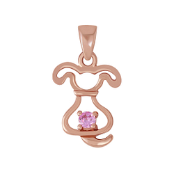 Silver Dog Pendant - 3764