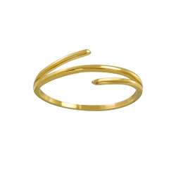 Silver Three Line Ring - 3936