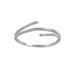 Silver Three Line Ring - 3935