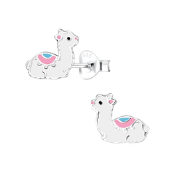 Silver Alpaca Stud Earrings - 3923 Silver Alpaca Stud Earrings - 3923