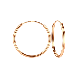 18mm Silver Hoop Earrings - 4547