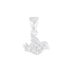 Silver Bird Cubic Zirconia Pendant - 4541