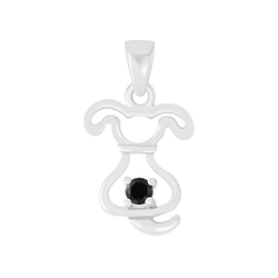 Silver Dog Pendant - Wholesale - 4526 Silver Dog Pendant - Wholesale - 4526