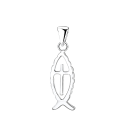 Silver Ichthys Pendant - 4360